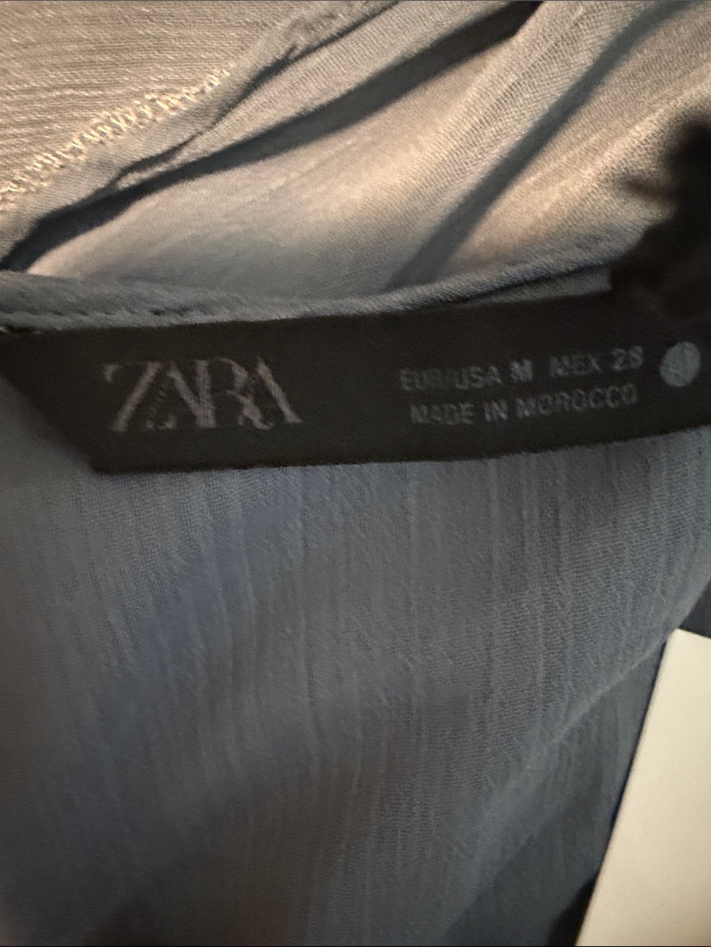 Zara Slate Blue Halter Chiffon Camisole - Picture 4 of 5